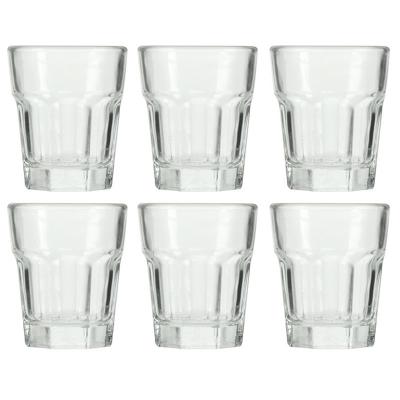 Amuseglazen - 6x - 55 ml - transparant - D4,8 x H5,6 cm - glas - aperitief glazen