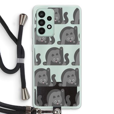 Cats: Samsung Galaxy A52s 5G Transparant Hoesje met koord
