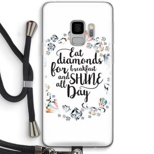 Diamonds: Samsung Galaxy S9 Transparant Hoesje met koord