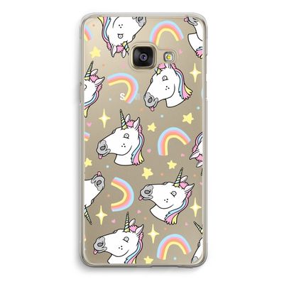 Rainbow Unicorn: Samsung Galaxy A3 (2016) Transparant Hoesje