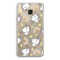 Rainbow Unicorn: Samsung Galaxy A3 (2016) Transparant Hoesje