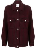 Barrie cotton-cashmere denim-effect jacket - Rouge - thumbnail