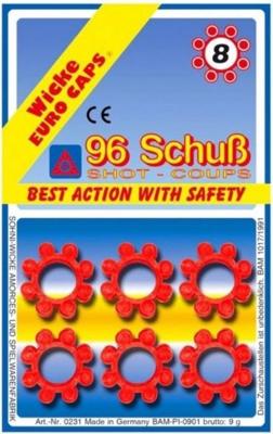 Amorces 8 Shots 12 Ringen Op Blister