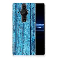 Sony Xperia Pro-I | Bumper Hoesje | Wood Blue