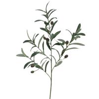 Kunstplant Olijf takken - 75 cm - groen - olijfboom - siertakken stelen - decoratie