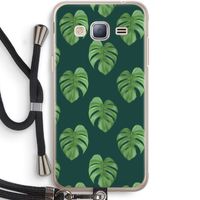 Monstera leaves: Samsung Galaxy J3 (2016) Transparant Hoesje met koord