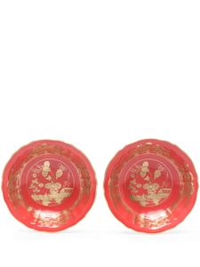 GINORI 1735 assiettes Oriente Italiano en porcelaine (lot de deux) - Rouge