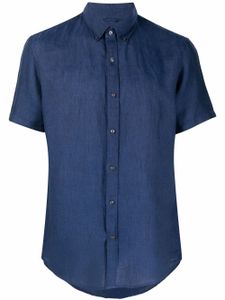 Michael Kors chemise en lin à boutonnière - Bleu