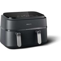 AirFryer - PHILIPS - NA351/00 - Acciaio inossidabile - 9,0 L - Doppia vasca - 38,25 x 44,39 x 31,42 cm