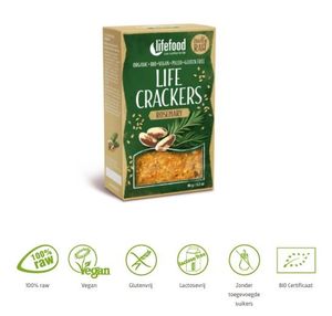 Life crackers rozemarijn raw bio