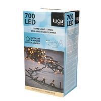 Clusterverlichting 700 warm witte lampjes met timer 14 m