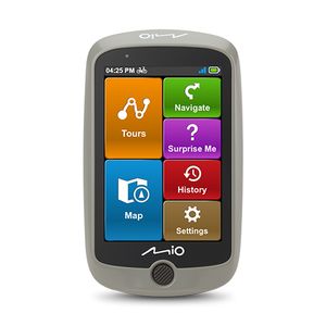 Mio CYCLO Discover navigator 8,89 cm (3.5") Touchscreen Handheld Grijs 151 g