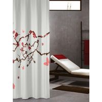 Sealskin douchegordijn Blossom 100% polyester rood print 180x200 cm - thumbnail