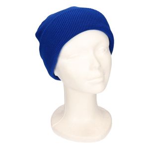 Basic winter muts blauw voor jongens