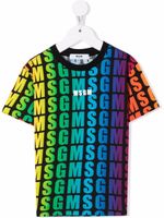 MSGM Kids t-shirt à imprimé monogrammé - Bleu - thumbnail