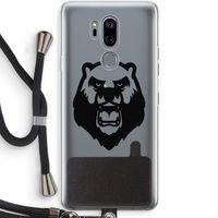 Angry Bear (black): LG G7 Thinq Transparant Hoesje met koord