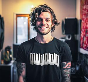 Piano toetsenbord t-shirt