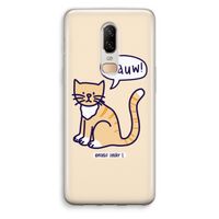 Miauw: OnePlus 6 Transparant Hoesje