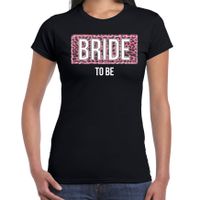 Bride to be t-shirt zwart voor dames - thumbnail