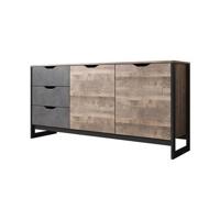 Meubella Dressoir Acasia - Grijs - Eiken - 161 cm