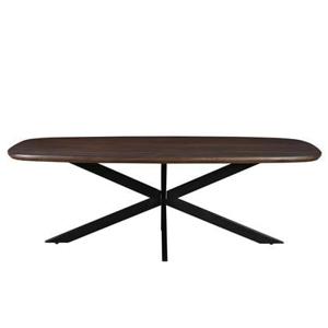 Livingfurn - Eetkamertafel Jesper Danish Oval Brown 210cm - Mangohout