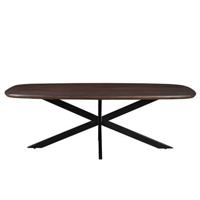 Livingfurn - Eetkamertafel Jesper Danish Oval Brown 210cm - Mangohout - thumbnail