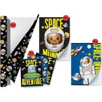 Emoij - Space Monkey - Back to School Schoolpakket - Kaftpapier Voor Schoolboeken En Schriften - thumbnail