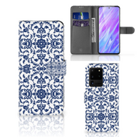 Samsung Galaxy S20 Ultra Hoesje Flower Blue - thumbnail