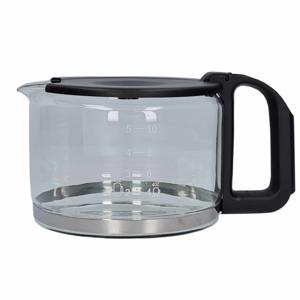 Koffiepot - zwarte deksel - handvat - 1,4 liter - glas - reserve