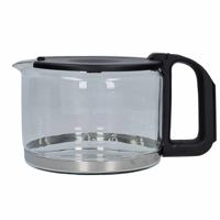 Koffiepot - zwarte deksel - handvat - 1,4 liter - glas - reserve