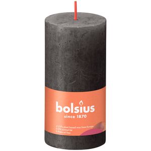 3 stuks - Bolsius - Stompkaars Stormy Grey 100/50 rustiek