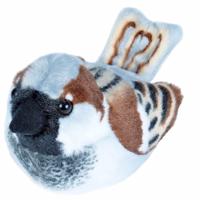 Knuffel huismus - 14 cm - pluche - vogel - knuffeldier - vogel knuffeltjes - mus