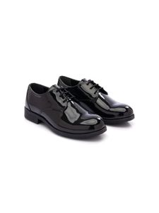 Moustache round-toe patent oxford shoes - Noir