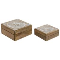 Doos-Juwelenkistje Home ESPRIT Wit Natuurlijk Mangohout 18 x 18 x 9 cm (2 Onderdelen) Doos-Juwelenkistje Home ESPRIT Wit Natuurlijk Mangohout 18 x 18 x 9 cm (2 Onderdelen)