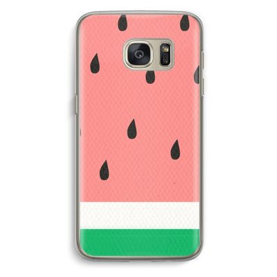 Watermeloen: Samsung Galaxy S7 Transparant Hoesje