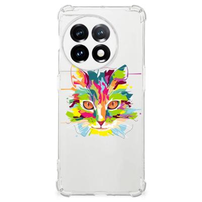 OnePlus 11 Stevig | Bumper Hoesje | Cat Color