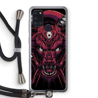 Hell Hound and Serpents: Samsung Galaxy A21s Transparant Hoesje met koord