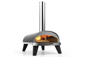 ZiiPa Pizza Oven Piana - Houtgestookt - met Thermometer - Antraciet - voor ø 30 cm pizza&apos;s - Roterende pizzasteen