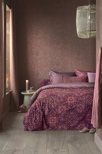 Pip Studio Pip Studio Il Mosaico Dekbedovertrek Donkerrood 140x200/220 cm