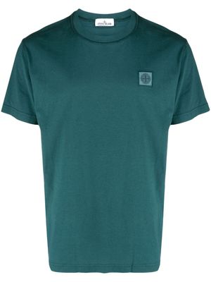 Stone Island t-shirt en coton à patch Compass - Vert