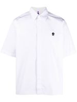 OAMC chemise imprimée à logo brodé - Blanc