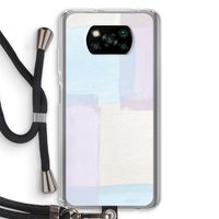 Square pastel: Xiaomi Poco X3 NFC Transparant Hoesje met koord