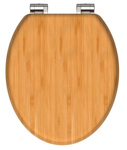 Schutte NATURAL BAMBOO WC-Bril van massief bamboe met soft-close
 - 81101 - 81101