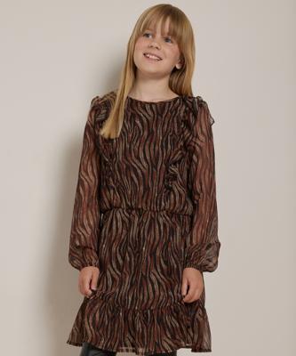 ruche jurk met all-over print ruche jurk met all-over print