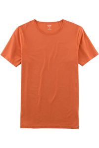 OLYMP Level Five Casual Body Fit T-Shirt ronde hals sienna, Effen