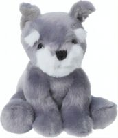 Tender Toys knuffelhond 14 cm grijs - thumbnail