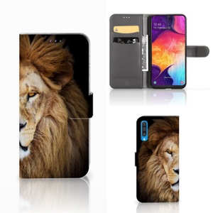 Samsung Galaxy A50 Telefoonhoesje met Pasjes Leeuw