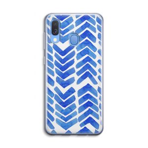 Blauwe pijlen: Samsung Galaxy A40 Transparant Hoesje