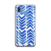 Blauwe pijlen: Samsung Galaxy A40 Transparant Hoesje