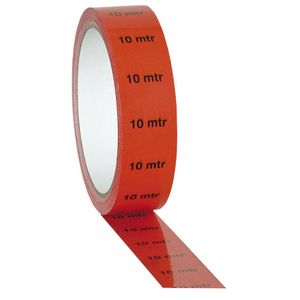 Showtec PVC markeringstape 10m indicatie rood